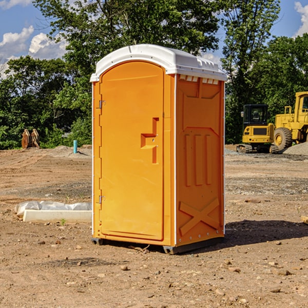 can i customize the exterior of the portable restrooms with my event logo or branding in Falls Creek